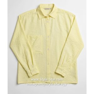 Buy Linen Women Shirt Color Yellow in Egypt Cairo, Alexandria, Shipping to all governorates اشترى شميز كتان حريمي لون اصفر فى مصر 2