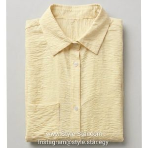 Buy Linen Women Shirt Color Yellow in Egypt Cairo, Alexandria, Shipping to all governorates اشترى شميز كتان حريمي لون اصفر فى مصر 3