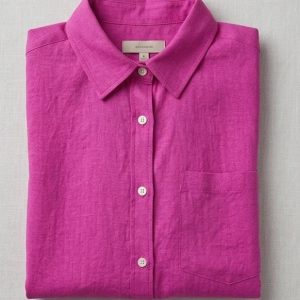 Linen Women Shirt Color Fuchsia Egypt 1 شميز كتان حريمي لون فوشيا فى مصر