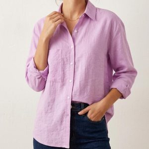 Linen Women Shirt Color pink Egypt شميز كتان حريمي لون بينك فى مصر