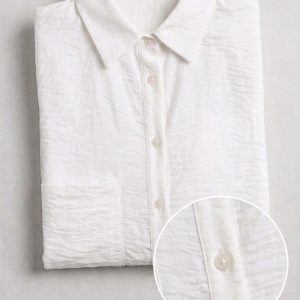 Linen Women Shirt Color white Egypt 2 شميز كتان حريمي لون ابيض فى مصر