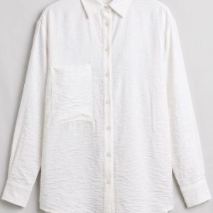 Linen Women Shirt Color white Egypt 3 شميز كتان حريمي لون ابيض فى مصر