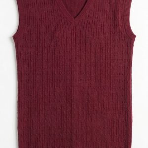 Winter Women Burgundy Cotton Vest Egypt فيست حريمى شتوى قطن لون برجندى فى مصر 2