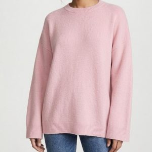 Women's Winter Plain Pink Velvet Pullover in Egypt بلوفر قطيفة حريمى شتوى لون بينك وردى فى مصر